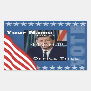 Replace Photo Campaign Template Rectangle Rectangular Sticker