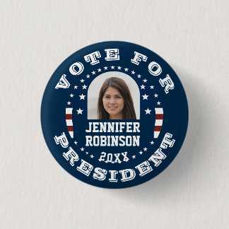 Replace Photo | Campaign Template Round Pinback Bu Button