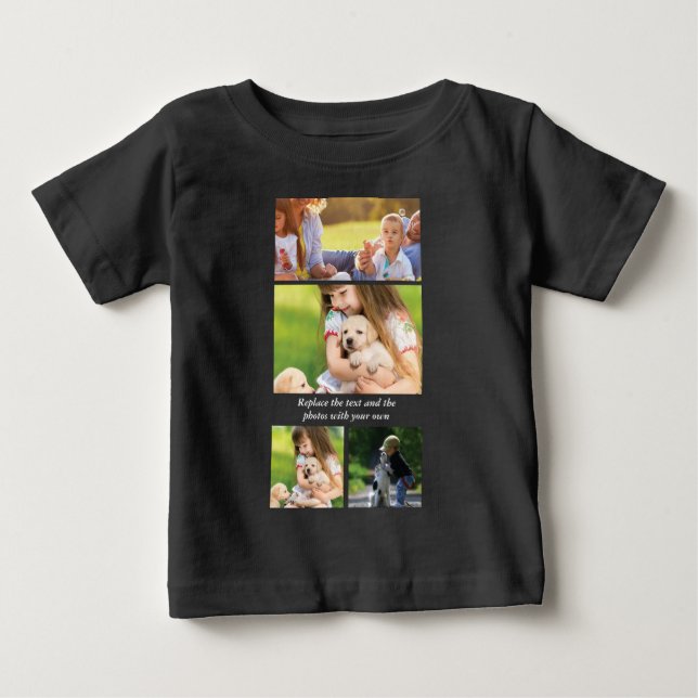 Replace text and photos with your own baby T-Shirt (Front)
