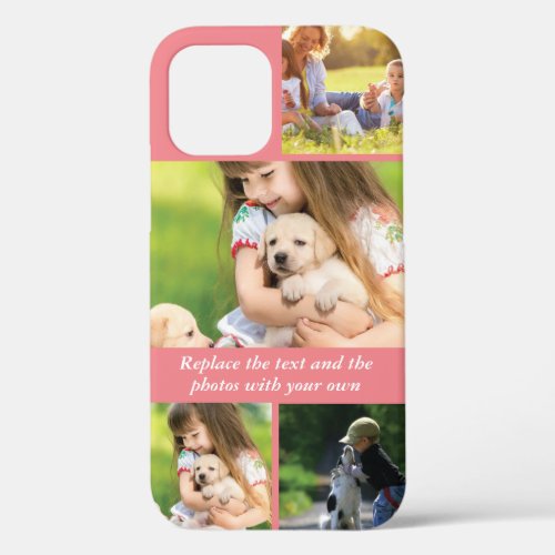 Replace text and photos with your own iPhone 12 case