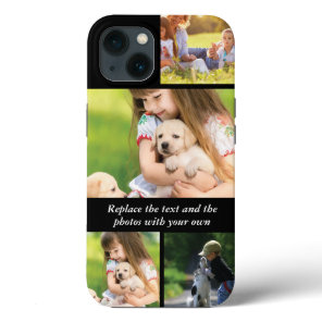 Replace text and photos with your own iPhone 13 case