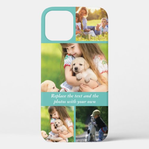 Replace text and photos with your own iPhone 12 pro case