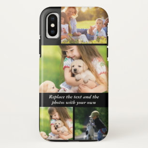 Replace text and photos with your own iPhone x case