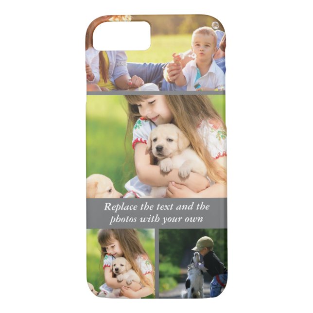 Replace text and photos with your own Case-Mate iPhone case (Back)