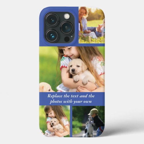 Replace text and photos with your own iPhone 13 pro case