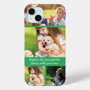 Replace text and photos with your own iPhone 15 plus case