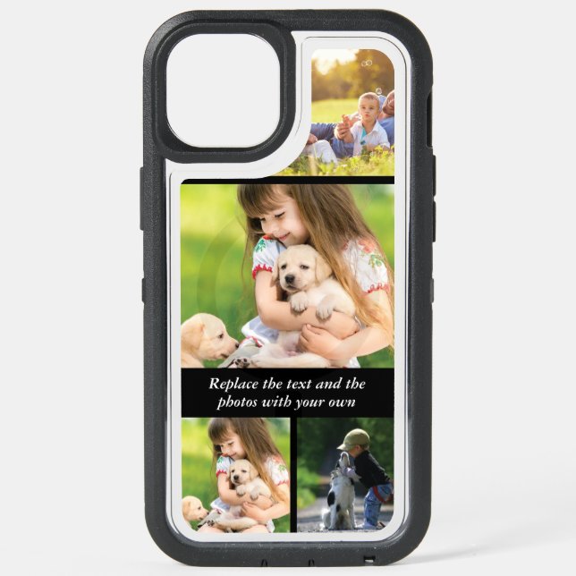 Replace text and photos with your own iPhone 15 plus case (Back)