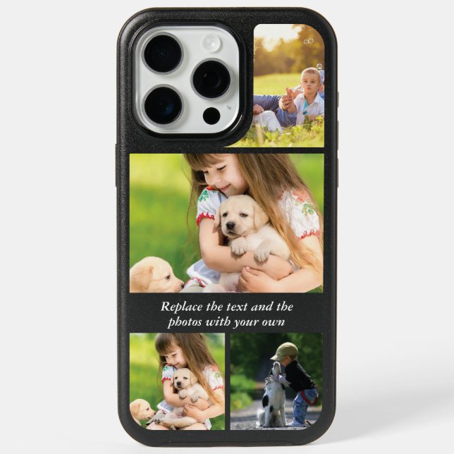 Replace text and photos with your own iPhone 15 pro max case (Back)