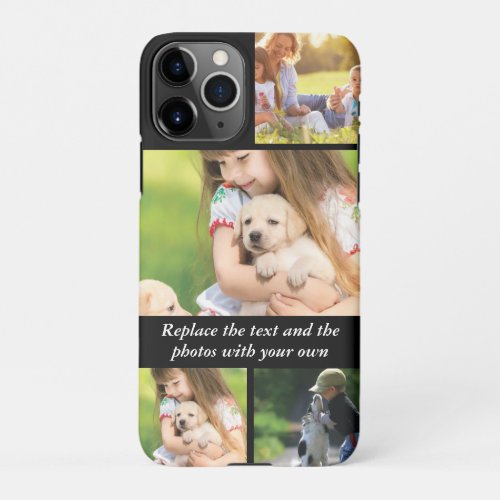 Replace text and photos with your own iPhone 11Pro case