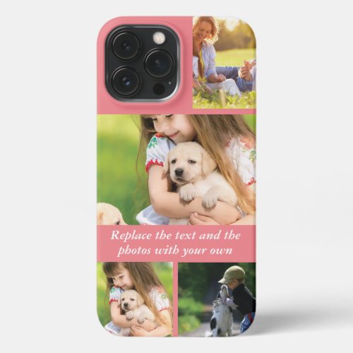 Replace text and photos with your own iPhone 13 pro max case