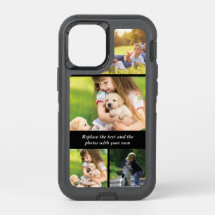 Replace text and photos with your own OtterBox defender iPhone 12 mini case