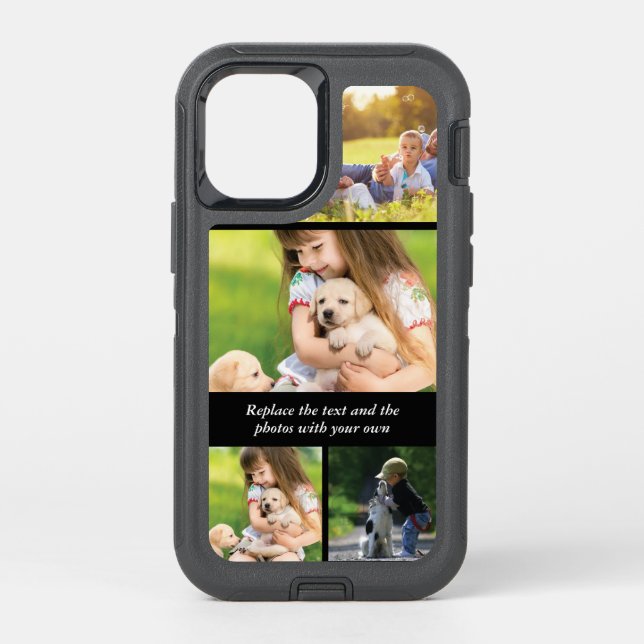 Replace text and photos with your own otterbox iPhone case (Back)