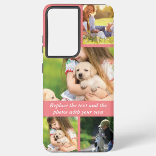 Replace text and photos with your own samsung galaxy s21+ case