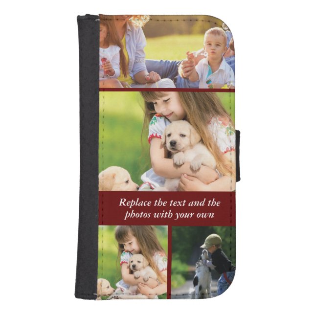 Replace text and photos with your own samsung galaxy wallet case (Front)
