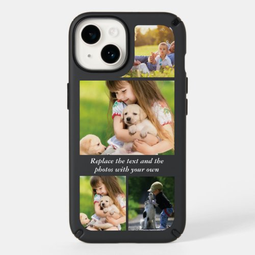 Replace text and photos with your own speck iPhone 14 case