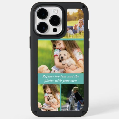 Replace text and photos with your own speck iPhone 14 pro max case