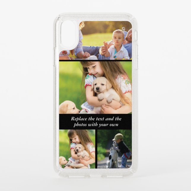 Replace text and photos with your own speck iPhone XS max case (Front)