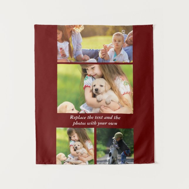 Replace text and photos with your own tapestry (Front)