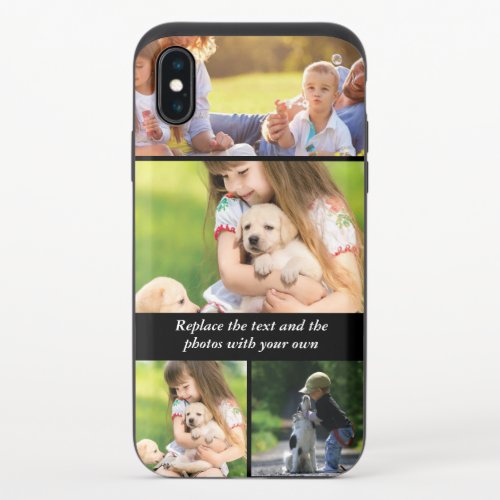 Replace text and photos with your own iPhone x slider case