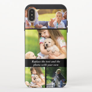 Replace text and photos with your own iPhone XS max slider case