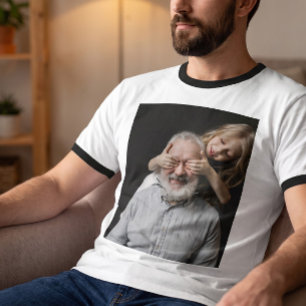 Replace with Custom Photo Basic Ringer T-Shirt