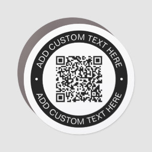 Replace with Your Own Uploaded QR code or Image Car Magnet