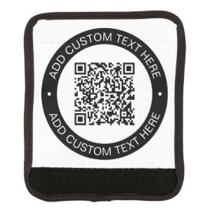 Replace with Your Own Uploaded QR code or Image Luggage Handle Wrap