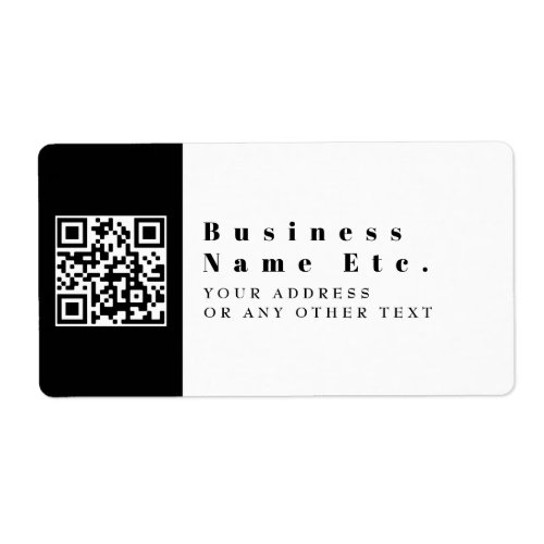 Replace With Your QR code  Modern Label