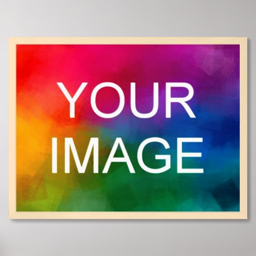 Replace Your Own Photo Natural Modern Wood Frame Framed Art