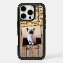Replaceable Kitty Photo Rustic Wood Firefly Lights