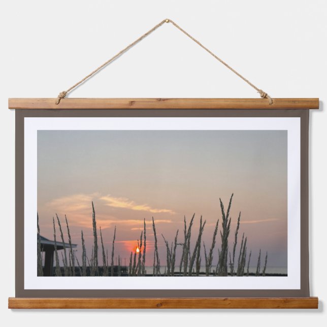 Replaceable Photo Brown Border Print Hanging Tapestry (Front)