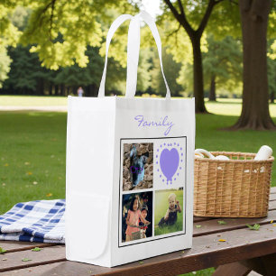 Replaceable Precious Family or Pet Photos Grocery Bag