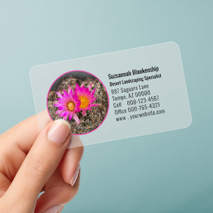 Replaceable Professional Photograph Modern Plastic Clear Business Cards