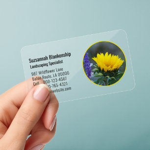 Replaceable Professional Photograph Modern Plastic Clear Business Cards