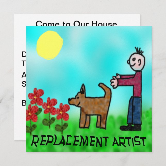 Replacement Artist Housewarming Invitation (Front/Back)