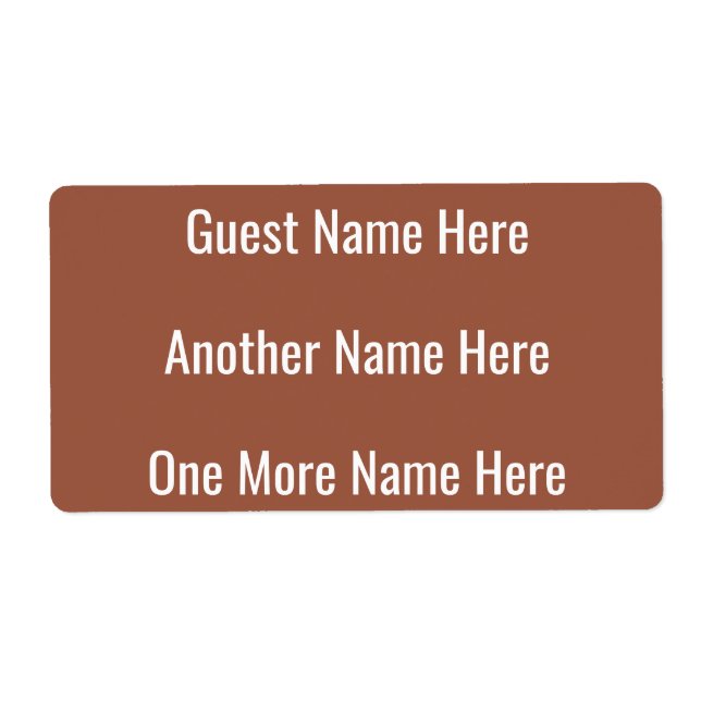 Replacement Name for Terracotta Sign Label Sticker (Front)