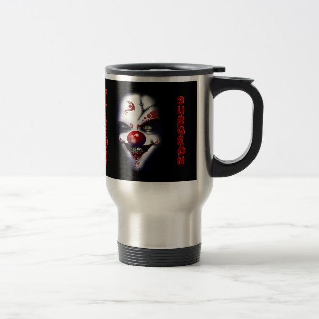 Replacement Surgeon - Evil Clown Travel Mug (Right)