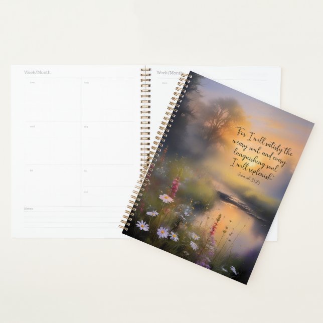 Replenish wildflowers christian art planner (Display)
