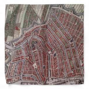 Replica city map of Amsterdam 1652 Bandana
