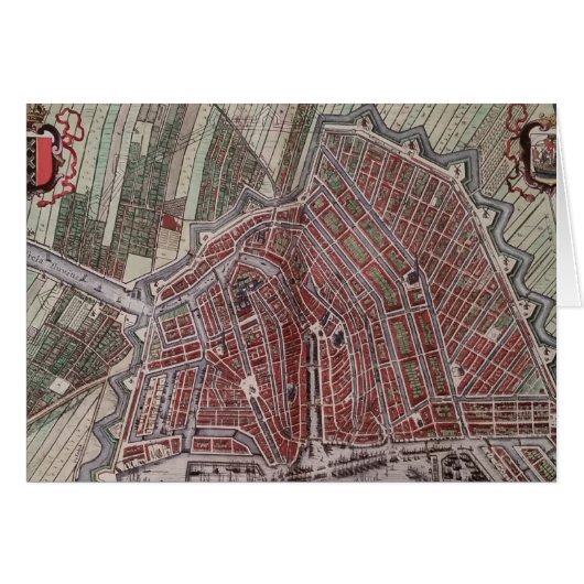 Replica city map of Amsterdam 1652 Cards (Front Horizontal)