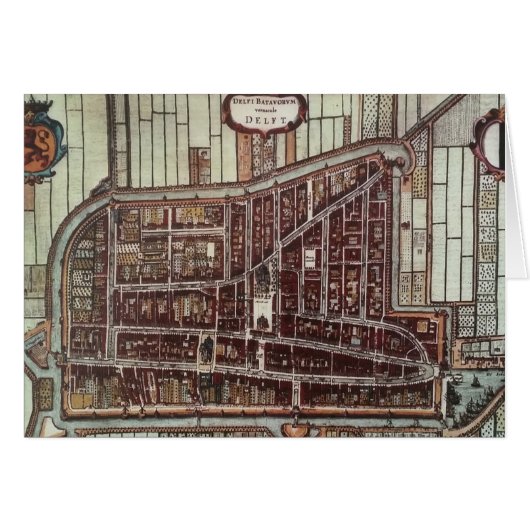Replica city map of Delft 1649 (Front Horizontal)