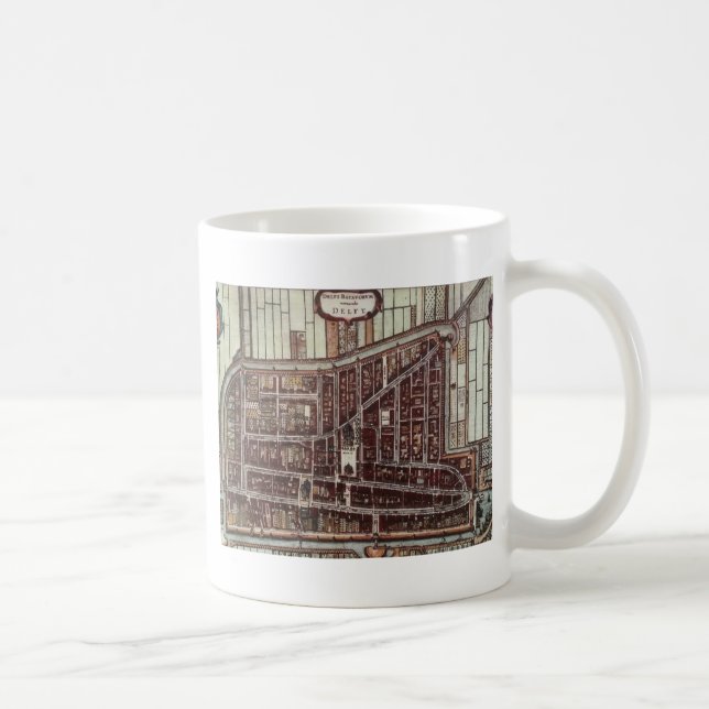 Replica city map of Delft 1649 Coffee Mug (Right)