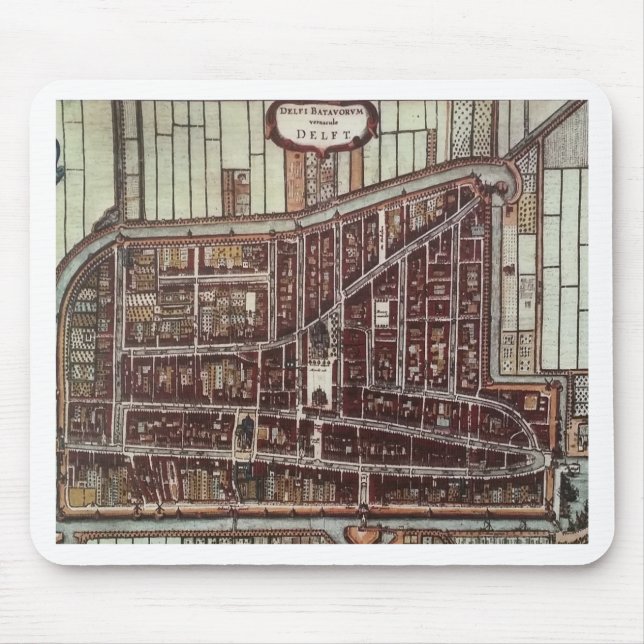 Replica city map of Delft 1649 Mouse Pad (Front)