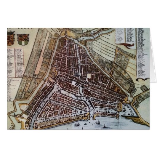 Replica city map of Rotterdam 1652 (Front Horizontal)