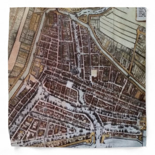 Replica city map of Rotterdam from 1652 Bandana