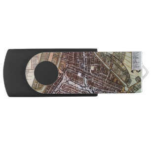 Replica city map of Rotterdam from 1652 Flash Drive