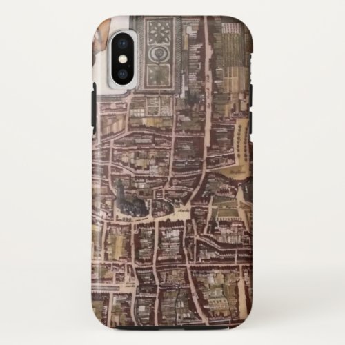Replica city map of The Hague 1649 iPhone X Case
