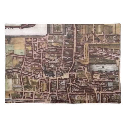 Replica city map of The Hague 1649 Cloth Placemat