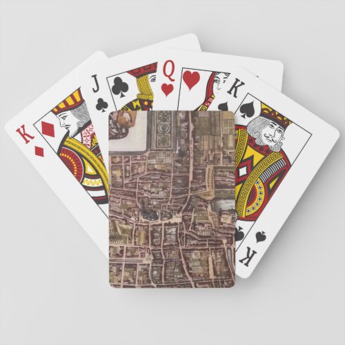 Replica city map of The Hague 1649 Playing Cards
