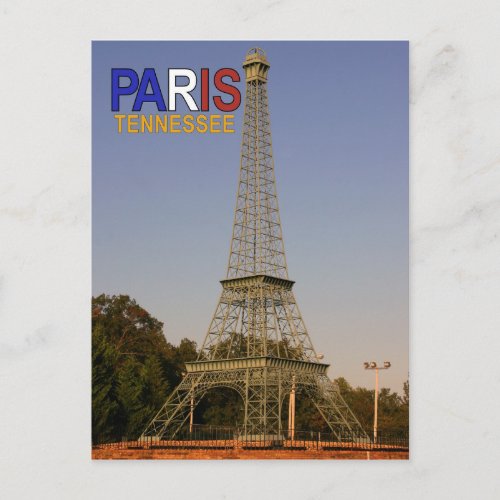 Replica Eiffel Tower of Paris Tennessee Postcard